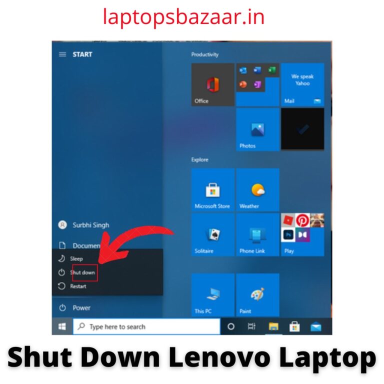 How To Shut Down Lenovo Laptop - Using Shortcut Keys