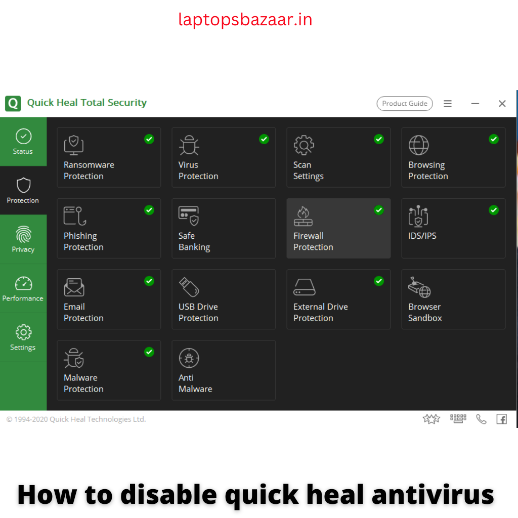 how to disable quick heal antivirus pro