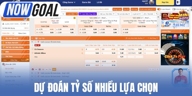 Dự đoán tỷ số nhiều lựa chọn