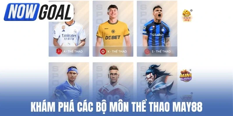 Khám phá các bộ môn thể thao May88