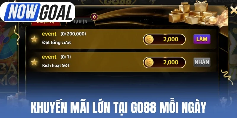 Khuyến mãi lớn tại Go88 mỗi ngày
