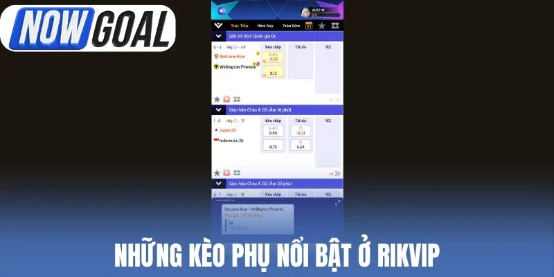 Những kèo phụ nổi bật ở Rikvip